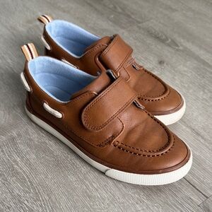 Cat & Jack Brown Kids Dress Shoes with Velcro Strap Size 12